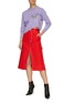Figure View - Click To Enlarge - MERYLL ROGGE - FRONT AND BACK SLIT WORKWEAR MIDI SKIRT