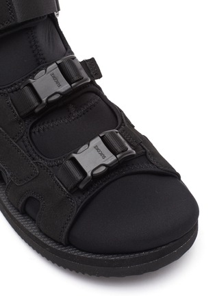 Detail View - Click To Enlarge - SUICOKE - ‘Boak’ Triple Velcro Cage Flat Sock Sandals