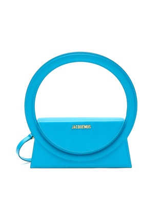 Main View - Click To Enlarge - JACQUEMUS - ‘LE SAC ROND’ OVERSIZE CIRCLE HANDLE LEATHER SHOULDER BAG