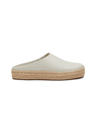 Main View - Click To Enlarge - VINCE - ‘ULLA’ PLATFORM LEATHER ESPADRILLE MULES