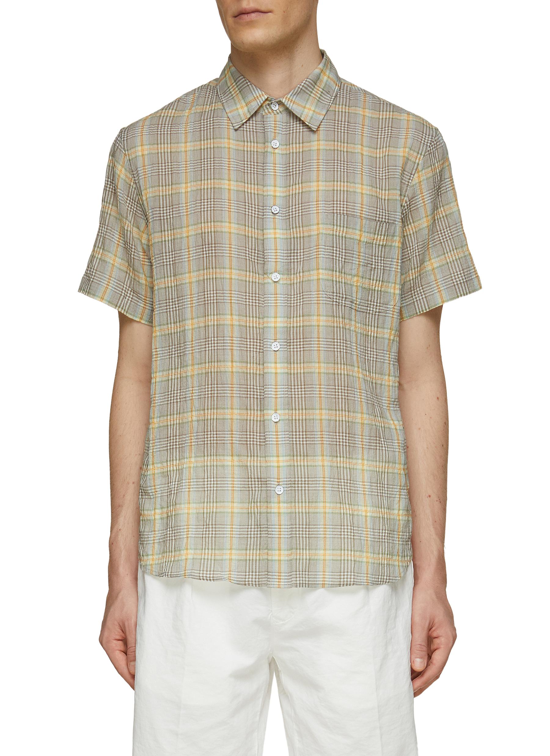 \u0026 BONE | LARGE PLAID SHORT SLEEVE SHIRT 