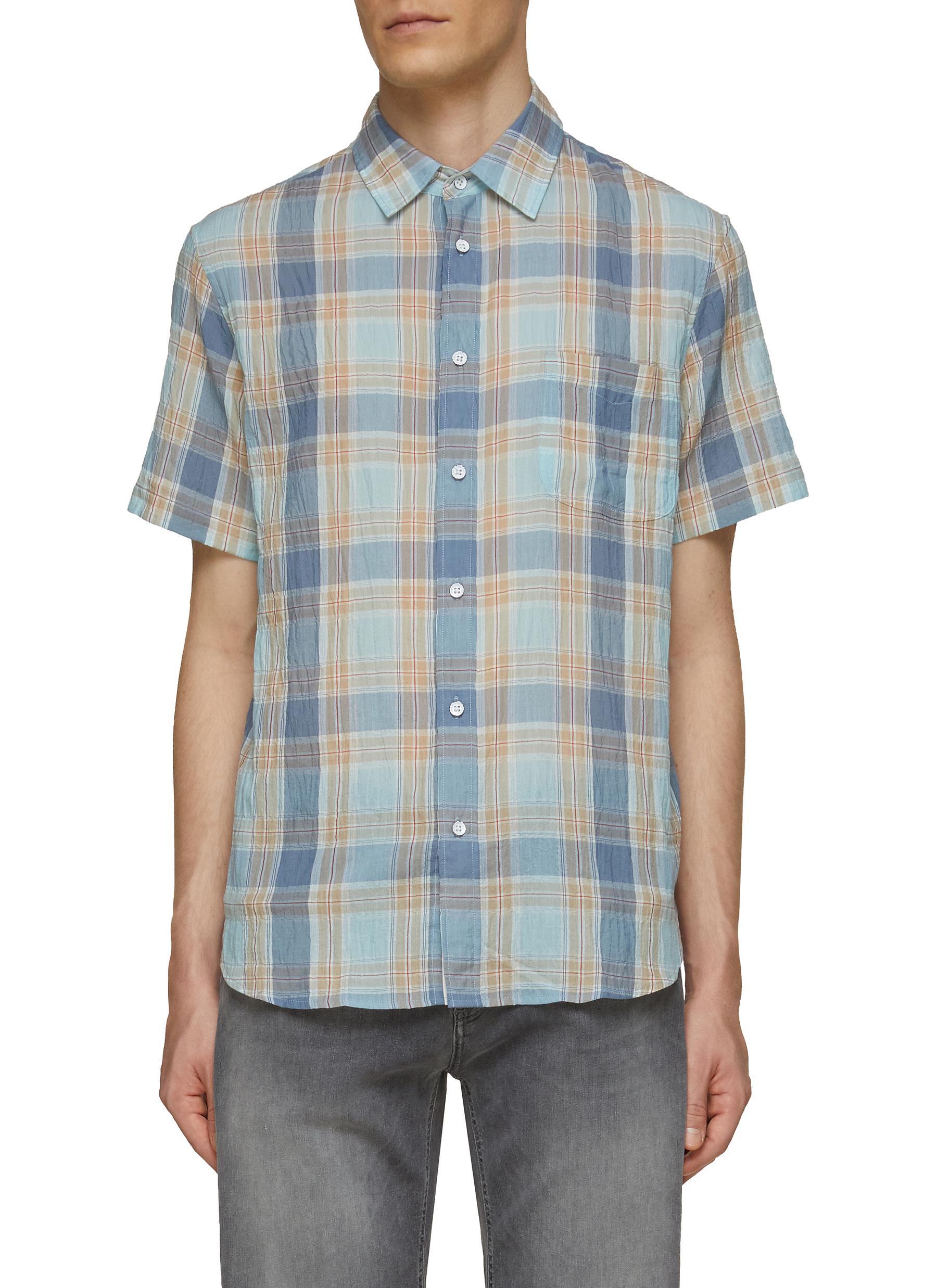 BONE | LARGE PLAID SHORT SLEEVE SHIRT 