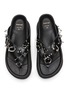 Detail View - Click To Enlarge - SACAI - Pierced platform leather thong sandals