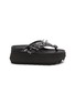 Main View - Click To Enlarge - SACAI - Pierced platform leather thong sandals