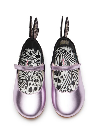 Figure View - Click To Enlarge - SOPHIA WEBSTER - ‘CHIARA’ EMBROIDERED LEATHER BALLERINA FLATS