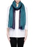 Figure View - Click To Enlarge - PASHMA - Swarovski crystal colourblock cashmere-silk scarf