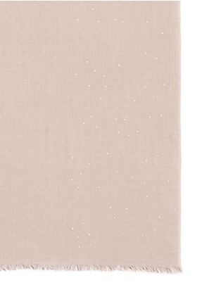 Detail View - Click To Enlarge - PASHMA - Swarovski crystal colourblock cashmere-silk scarf
