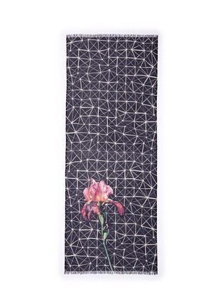 Main View - Click To Enlarge - PASHMA - Floral geometric print cashmere-silk scarf