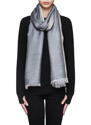 Figure View - Click To Enlarge - PASHMA - Cashmere-silk double sateen scarf