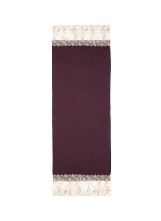 Main View - Click To Enlarge - PASHMA - Floral lace sequin trim cashmere-silk scarf
