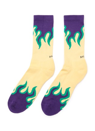 Main View - Click To Enlarge - SOCKSSS - ‘AGASSI’ STRETCH ORGANIC COTTON BLEND SOCKS