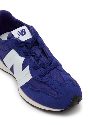 Detail View - Click To Enlarge - NEW BALANCE - ‘327’ ELASTIC LACE LOGO TODDLER RUNNERS