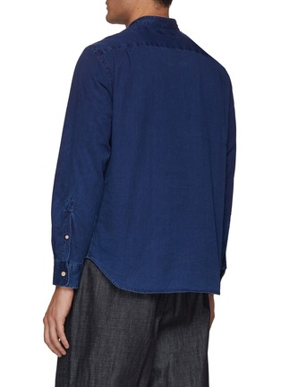 Back View - Click To Enlarge - TOMORROWLAND - Chest Pocket Detail Twill Band Collar Shirt