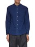 Main View - Click To Enlarge - TOMORROWLAND - Chest Pocket Detail Twill Band Collar Shirt
