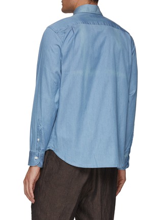 Back View - Click To Enlarge - TOMORROWLAND - Wide Collar Twill Shirt