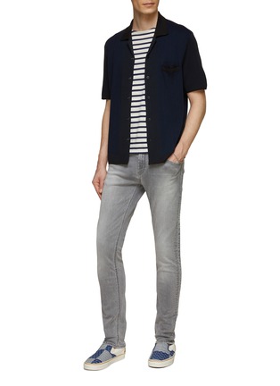 Figure View - Click To Enlarge - DENHAM - ‘BOLDER FREE MOVE’ WASHED SKINNY JEANS