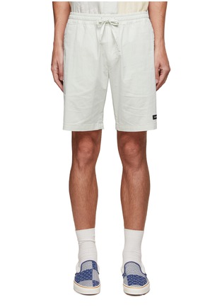 Main View - Click To Enlarge - DENHAM - ‘Carlton' elastic drawstring waist work shorts