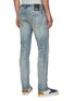 Back View - Click To Enlarge - DENHAM - ‘Razor Free Move' Distressed Light Washed Slim Jeans