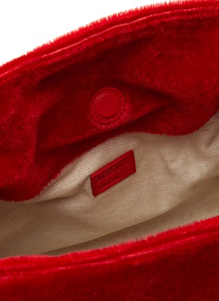 Detail View - Click To Enlarge - LOEWE - ‘Flamenco' side knot mohair clutch