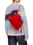 Front View - Click To Enlarge - LOEWE - ‘Flamenco' side knot mohair clutch
