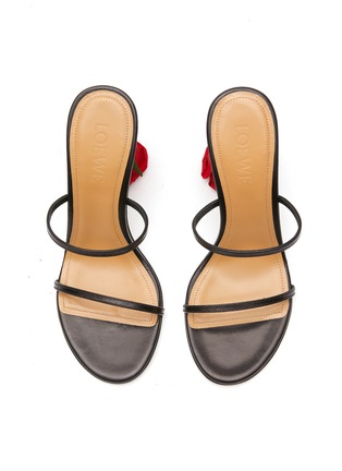 Detail View - Click To Enlarge - LOEWE - Rose heel leather sandals