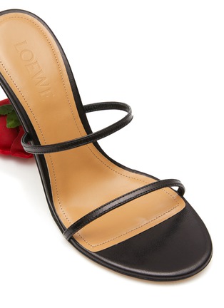 Detail View - Click To Enlarge - LOEWE - Rose heel leather sandals