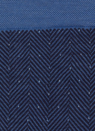 Detail View - Click To Enlarge - FALKE - Sensitive Herringbone Polka Dot Pattern Crew Socks