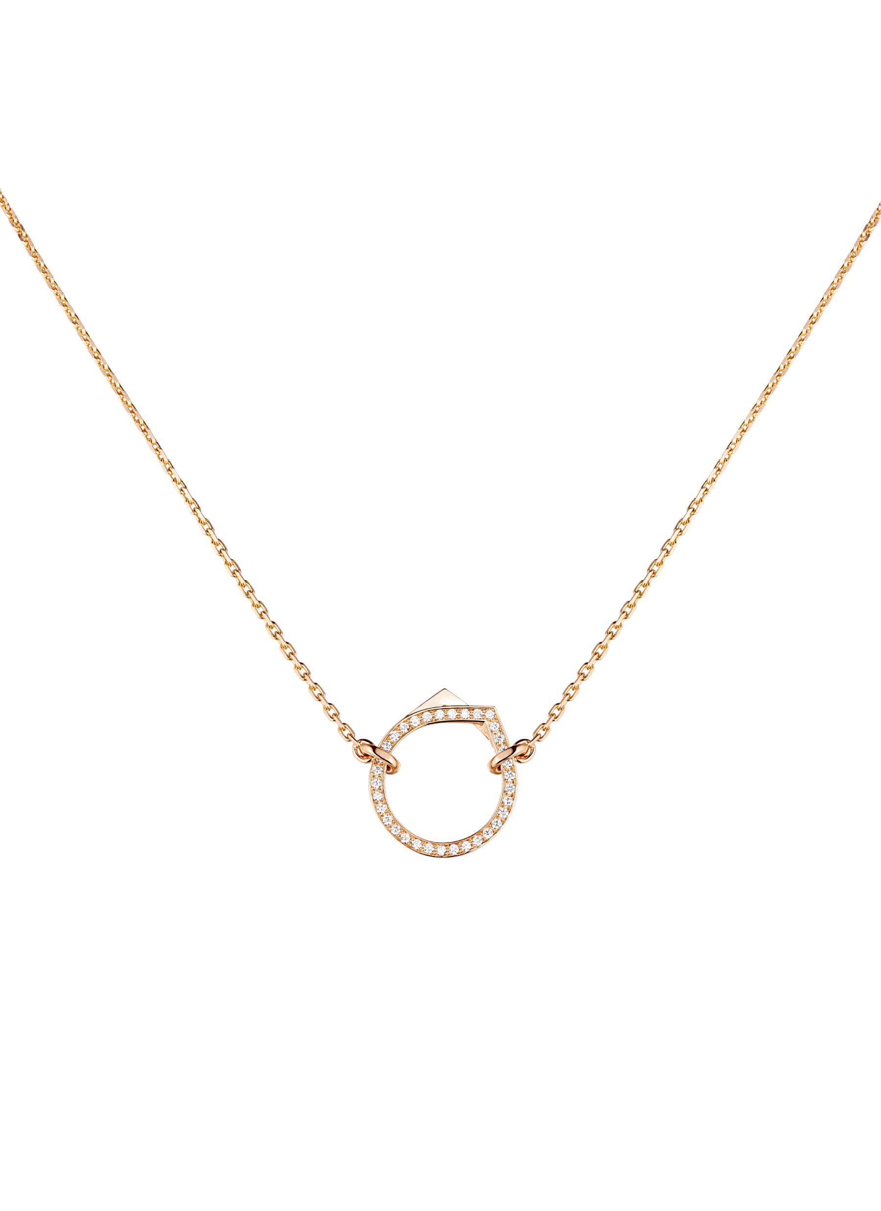 Antifer’ Diamond 18k rose gold necklace