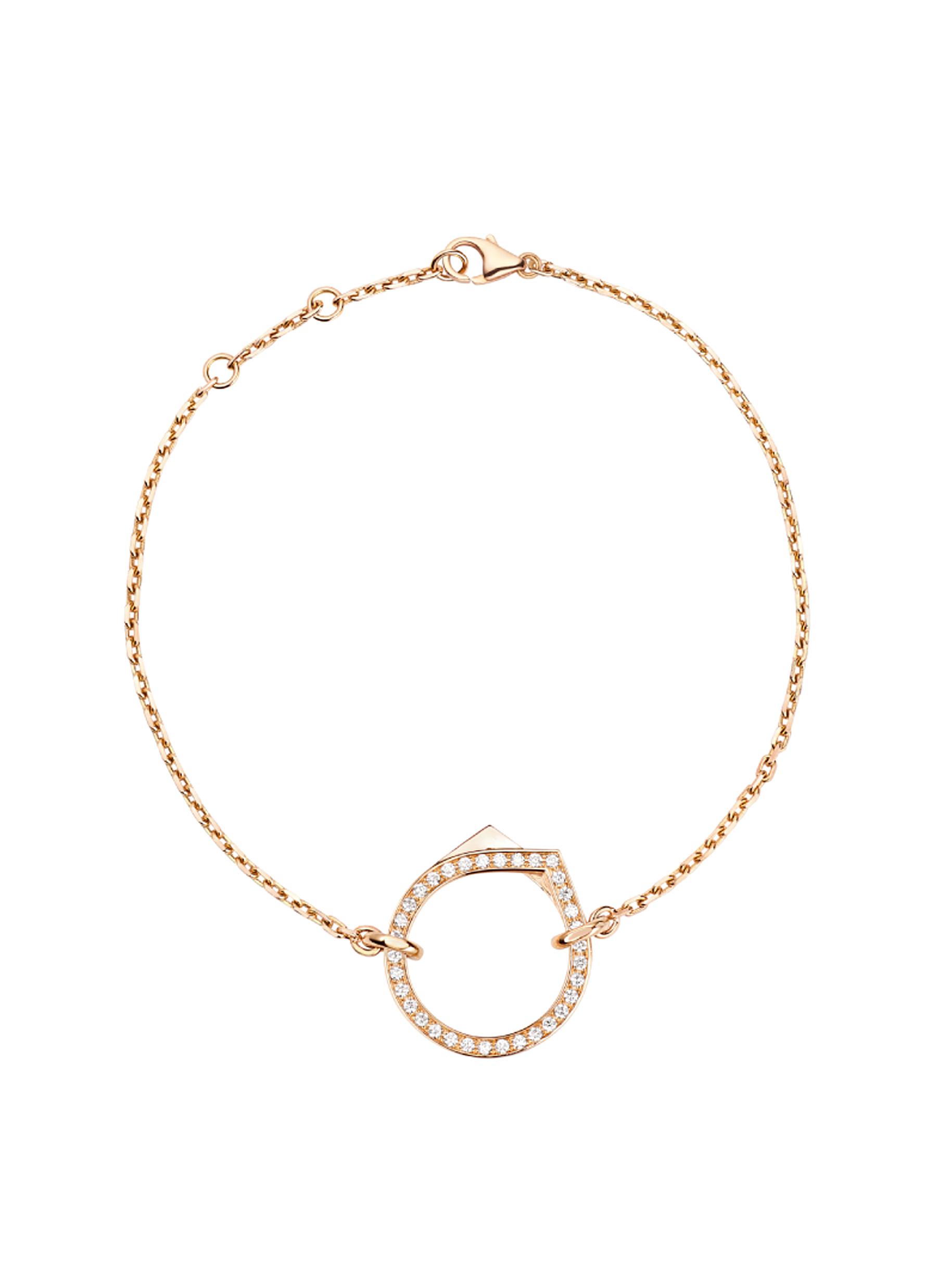 Antifer’ Diamond 18k rose gold chain bracelet