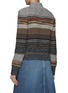 Back View - Click To Enlarge - CHLOÉ - High Neck Striped Chunky Cashmere Knit Jumper