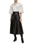 Figure View - Click To Enlarge - CHLOÉ - CUTOUT DETAIL MID SLEEVE RUFFLED TOP