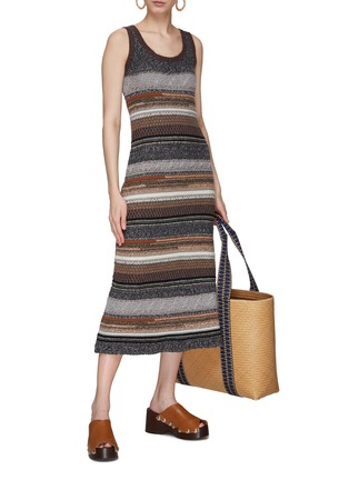 Figure View - Click To Enlarge - CHLOÉ - SLEEVELESS CHUNKY STRIPED KNITTED MAXI DRESS