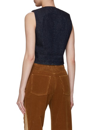 Back View - Click To Enlarge - CHLOÉ - SLEEVELESS SINGLE BREASTED DENIM VEST