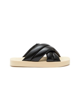 Main View - Click To Enlarge - PROENZA SCHOULER - ‘Float’ Padded Crossover Strap Leather Slides