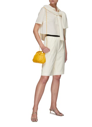 Figure View - Click To Enlarge - LOULOU STUDIO - Namil' Cropped Short Sleeved Shirt