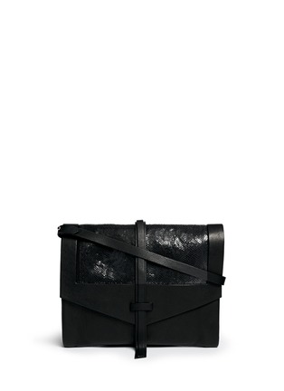 Main View - Click To Enlarge - ISABEL MARANT BAGS - 'Helmut' snakeskin leather combo accordion clutch