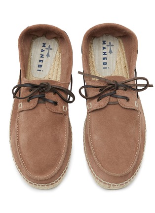 Detail View - Click To Enlarge - MANEBÍ - ‘Haptons' Suede lace-up espadrille flats
