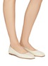 Figure View - Click To Enlarge - AEYDE - ‘IDA’ SQUARE TOE LEATHER BALLERINA FLATS