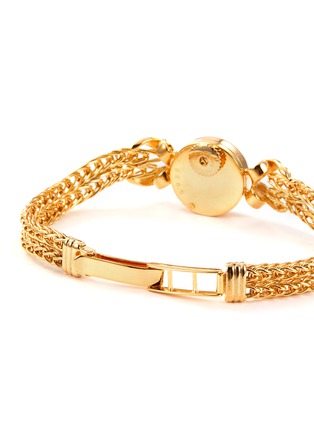 - LANE CRAWFORD VINTAGE COLLECTION - Jaeger LeCoultre silver dial 9k gold case bracelet lady wrist watch