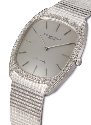 Detail View - Click To Enlarge - LANE CRAWFORD VINTAGE COLLECTION - AUDEMARS PIGUET diamond silver dial 18K white gold case lady watch