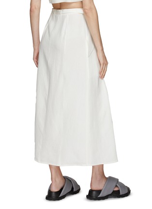 Back View - Click To Enlarge - LE KASHA - Belted Linen Maxi Skirt