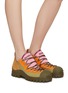 Figure View - Click To Enlarge - JW ANDERSON - CALFSKIN LEATHER LOW TOP LACE UP HIKING SNEAKERS