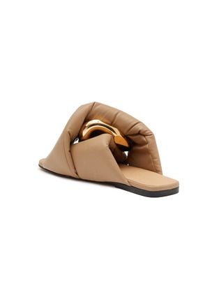  - JW ANDERSON - Padded Strap Chain Embellished Eco Nappa Slides