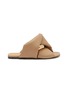 Main View - Click To Enlarge - JW ANDERSON - Padded Strap Chain Embellished Eco Nappa Slides