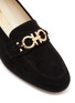 Detail View - Click To Enlarge - SALVATORE FERRAGAMO - ‘BABS’ LOGO ENGRAVED BUCKLE DETAIL SUEDE LOAFERS