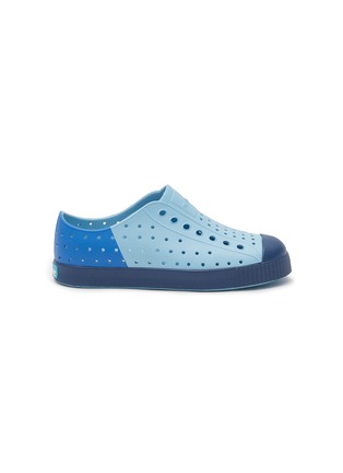 Main View - Click To Enlarge - NATIVE  - ‘JEFFERSON‘ PERFORATED COLOURBLOCK KIDS SLIP-ON SNEAKERS