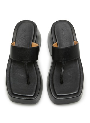Detail View - Click To Enlarge - MARSÈLL - Zeppo 80 Leather Flatform Thong Sandals