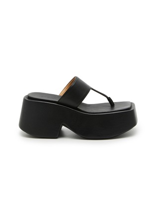 Main View - Click To Enlarge - MARSÈLL - Zeppo 80 Leather Flatform Thong Sandals