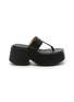 Main View - Click To Enlarge - MARSÈLL - Zeppo 80 Leather Flatform Thong Sandals