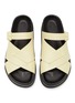 WANDLER - ‘KATE’ THICK MULTI LEATHER BAND FLATFORM SANDALS
